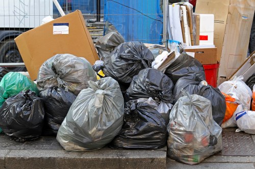 Advanced waste disposal technologies at a construction site