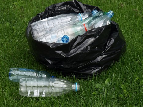 Residential building undergoing waste removal