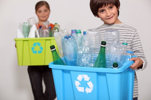 Waste being sorted for recycling in Seven Sisters