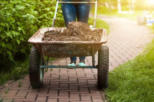 Workers managing construction waste in Seven Sisters
